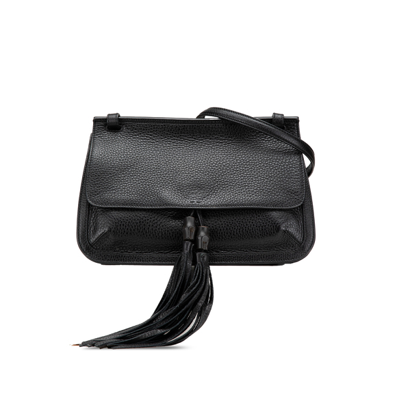 Pre-Loved Gucci Medium Leather Bamboo Daily Crossbody - Picture 1 of 12